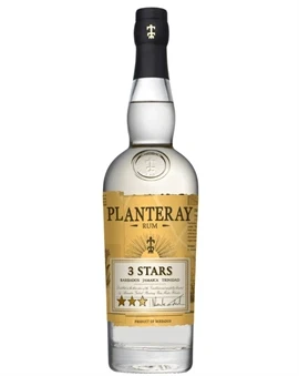 Klar rombutelj med stjerne-etiket, Planteray 3 Stars